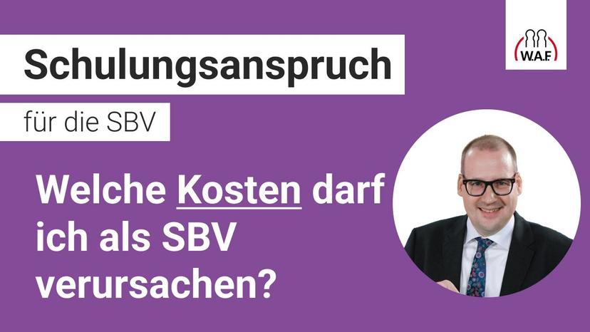 Welche Kosten darf ich als SBV verursachen?