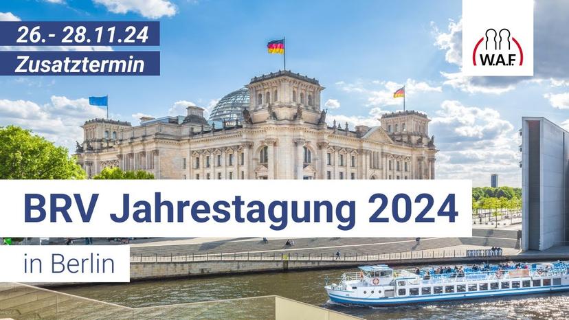 ZUSATZTERMIN: BRV Jahrestagung vom 26. - 28.11.2024