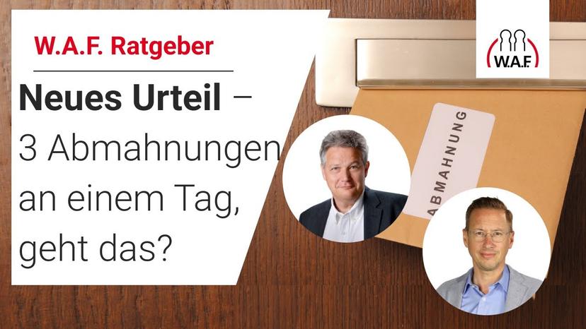 3 Abmahnungen an einem Tag? Geht das?