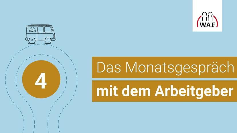 Station 4: Auf Kurs bleiben – Das Monatsgespräch mit dem Arbeitgeber