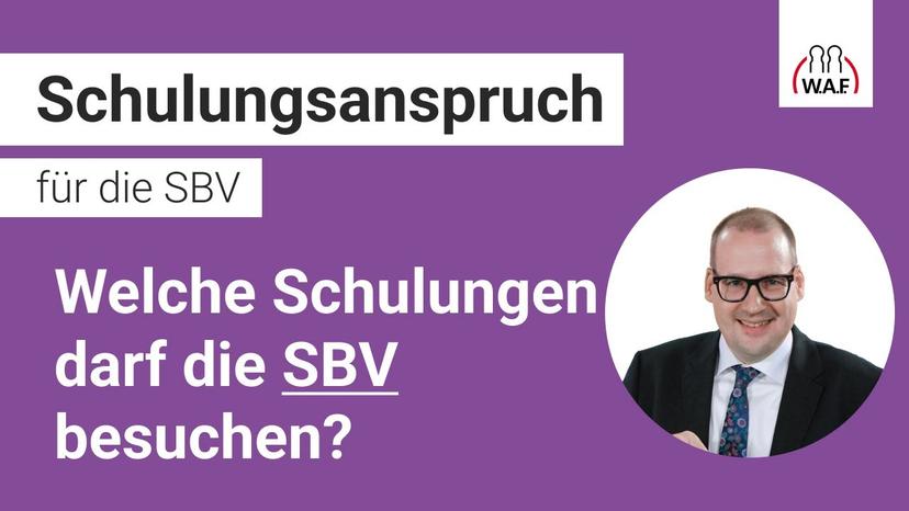 Welche Schulungen darf die SBV besuchen?