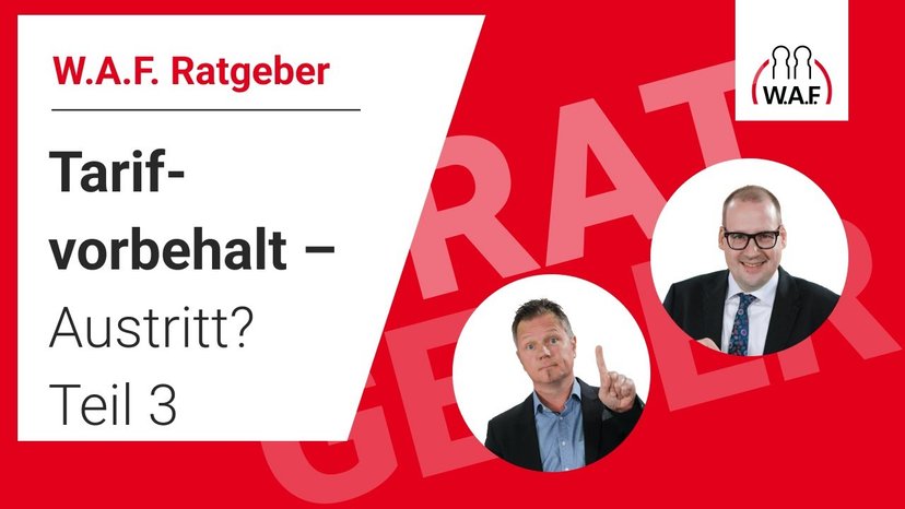 Tarifvorbehalt: Wie komm ich hier raus?