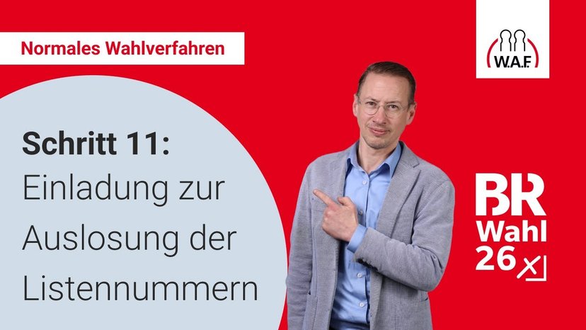 11. Schritt: Einladung zur Auslosung der Listennummern