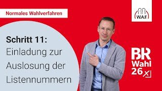 11. Schritt: Einladung zur Auslosung der Listennummern