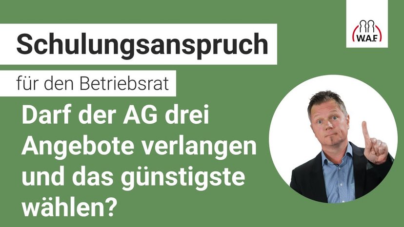 Darf der AG drei Angebote verlangen und das günstigste wählen?