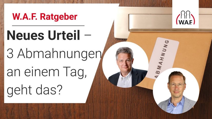3 Abmahnungen an einem Tag? Geht das?