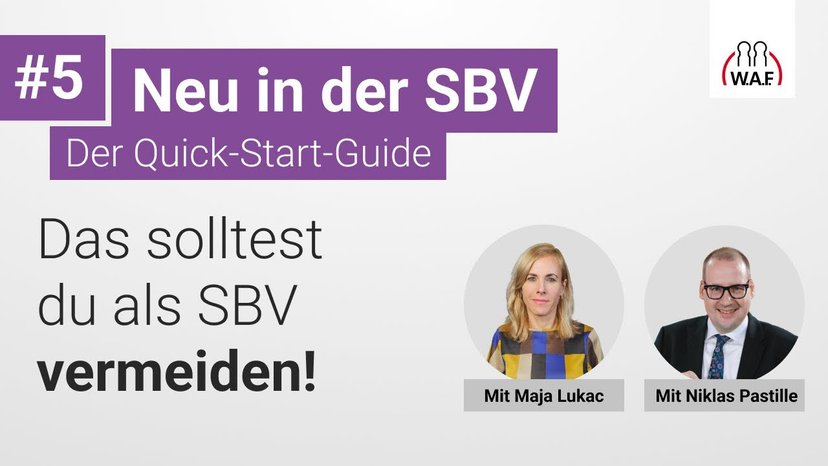Neu in der SBV: 5 Dinge, die ich als neu gewählte SBV vermeiden würde