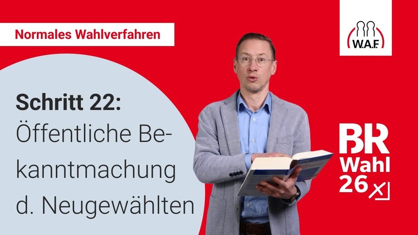 22. Schritt: Bekanntmachung der neu gewählten Betriebsratsmitglieder