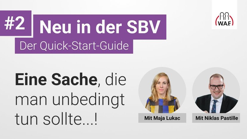 Neu in der SBV: Eine Sache, die man als neu gewählte SBV unbedingt tun sollte!