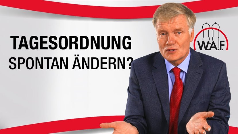 Änderung der Tagesordnung in der BR-Sitzung - Ist das möglich?