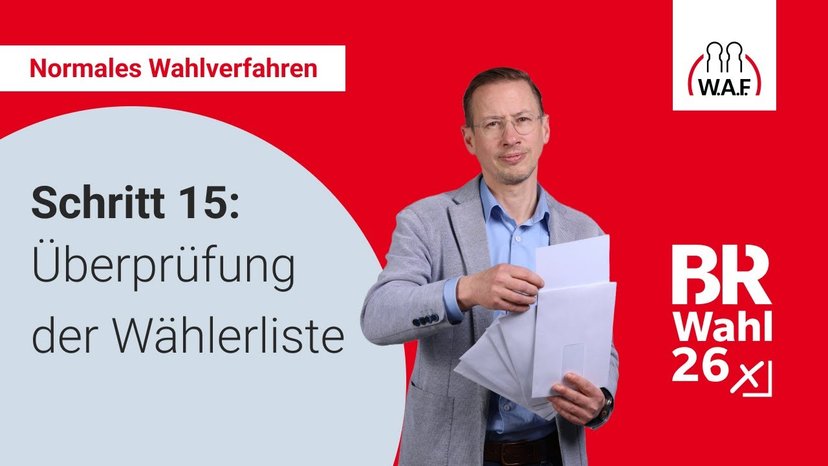 15. Schritt: Abschließende Überprüfung der Wählerliste