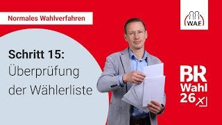 15. Schritt: Abschließende Überprüfung der Wählerliste