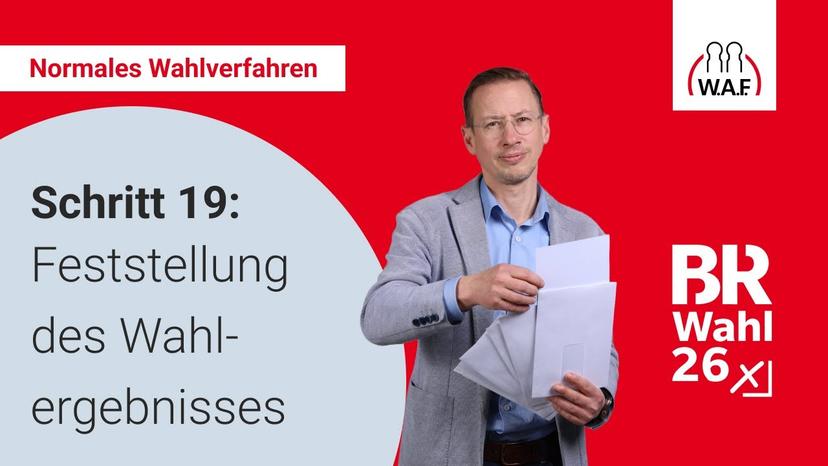 19. Schritt: Feststellung des Wahlergebnisses